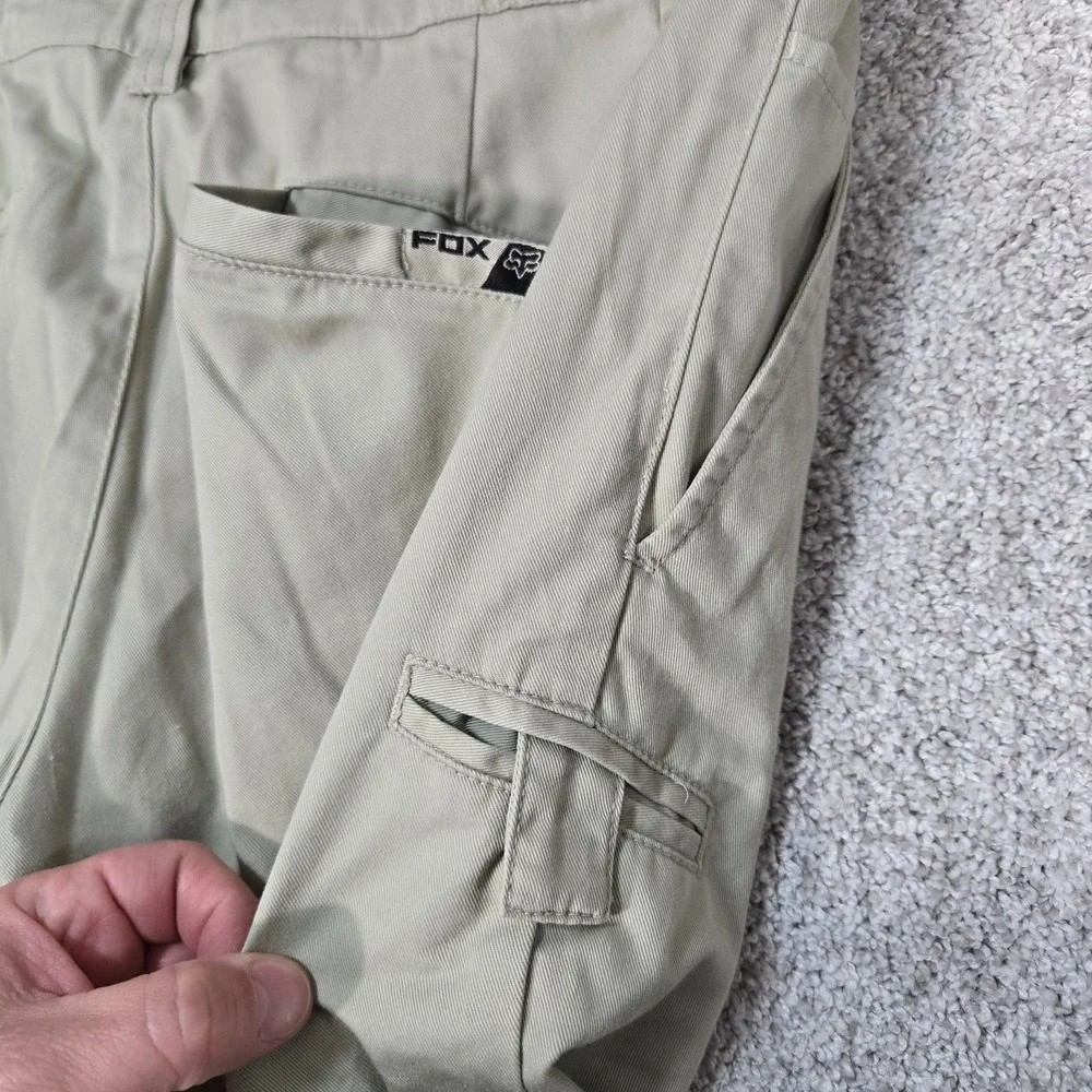 Fox Racing Pants Mens 32x32 Beige khaki tactical tech Chino fox head